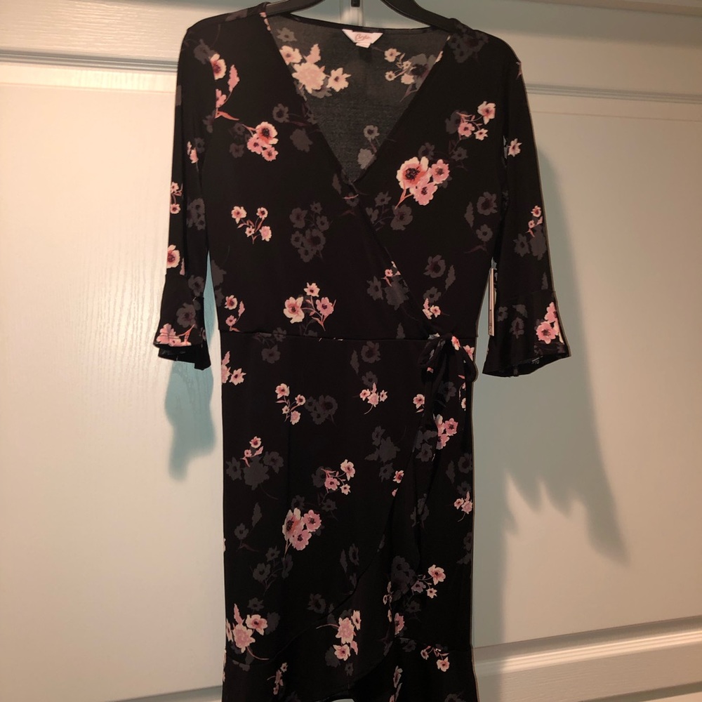 Candies Floral Wrap Dress